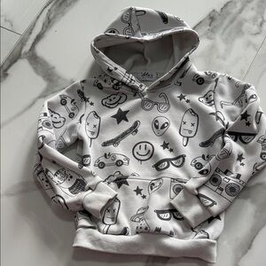 Lola + The Boys Monochrome Graphic Hoodie